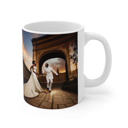 Traditional African American Culture White Dress Bride and Groom Arch Jumping th