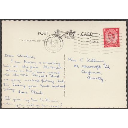Inner Harbour, Mevagissey, Cornwall, 1961 - Harvey Barton Postcard