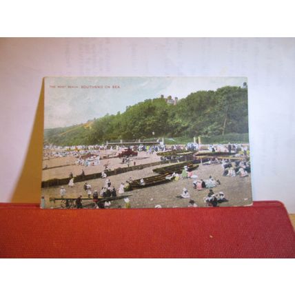 WEST BEACH, SOUTHEND-ON-SEA, ESSEX. unused antique postcard =