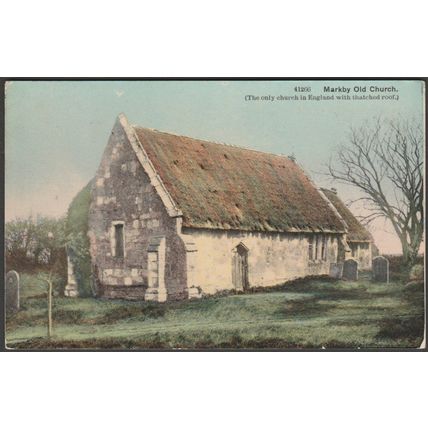 Markby Old Church, Lincolnshire, c.1910s - Photochrom Postcard
