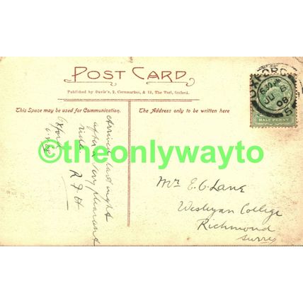 Oxford High Street, Oxon, Rare Davis Postcard 1908