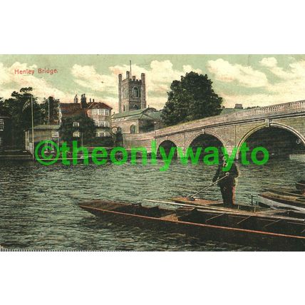 Henley Bridge (2), Oxon, Postcard 1907