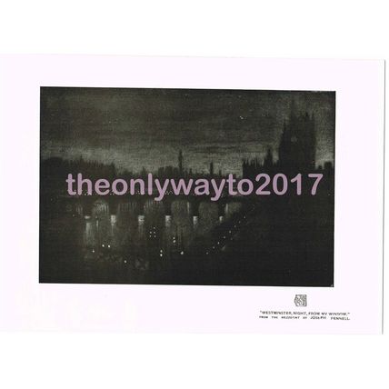 Westminster Night, by Joseph Pennell, Book Illustration (Print) , c1910