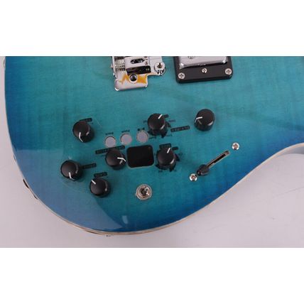 Silent Travel Electric Guitar Portable Built in Effect Flame Maple Top