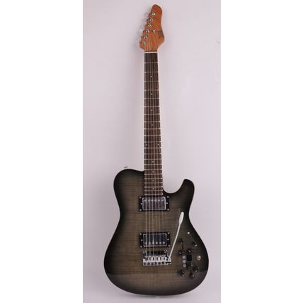 Silent Travel Electric Guitar Portable Built in Effect Flame Maple Top