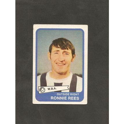 A&BC Gum, FOOTBALLERS, Yellow Back West Brom Ronnie Rees #4