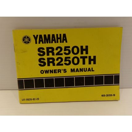 Yamaha SR250H SR250TH Owner's Manual LIT-11626-02-23