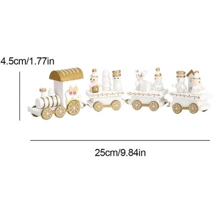 White Wooden Christmas Train Ornament Wooden Christmas Train Toy