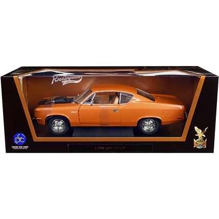 1970 AMC Rebel Brown Metallic with Matt Black Hood and Silver Stripes 1/18 Di...