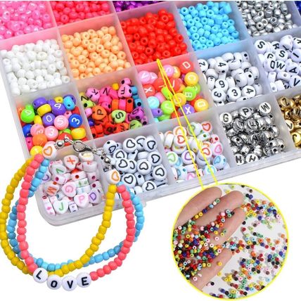 Beads for Jewelry Making 6720pcs Glass Seed Beads 3mm and Alphabet Letter Beads