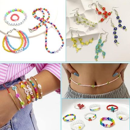 Beads for Jewelry Making 6720pcs Glass Seed Beads 3mm and Alphabet Letter Beads