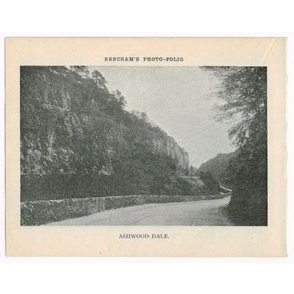Ashwood Dale / Goyt Valley Peak District 1900 Antique Print Picture
