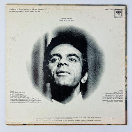 Johnny Mathis – Those Were The Days Vinyl LP Record Album CS-9705