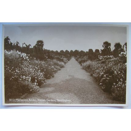old postcard Kitchen Gardens, Sandringham