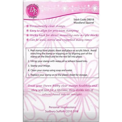 Dawn Bibby. Woodland Squirrel Stamp Set. Stamping Cardmaking Scrapbooking Crafts