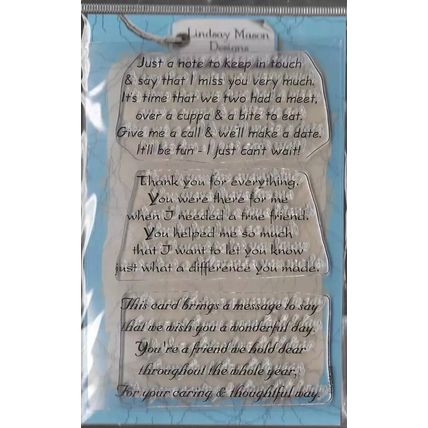 Personal Impressions. Just A Note Stamp Set. Stamping Cardmaking Scrapbooking