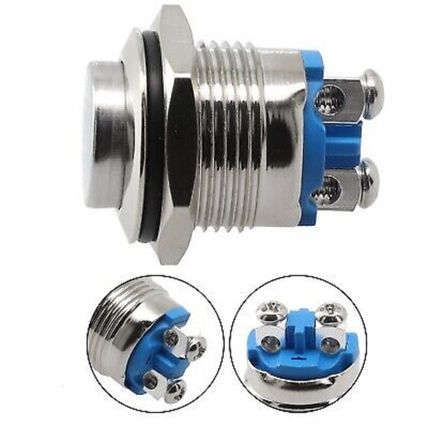Metal Waterproof 16mm max 250V/3A Push Button Momentary Horn Switch Start