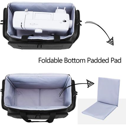 LUXJA Sewing Machine Travel Case with Removable Padding Pad, Fits Most Standard