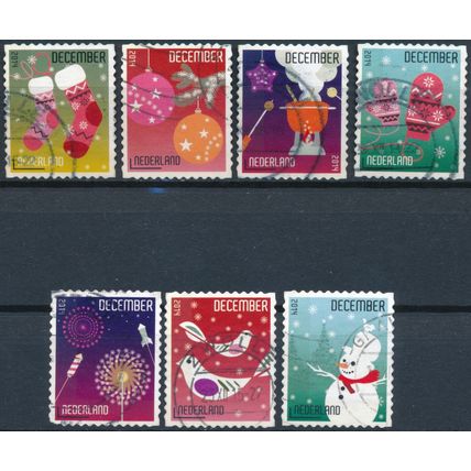 Christmas: 7 Values - Netherlands 2014 - Used Hinged