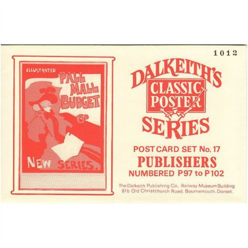 6 Dalkeith Classic Poster Postcards PUBLISHERS Lippincott Lamson Pall Mall etc
