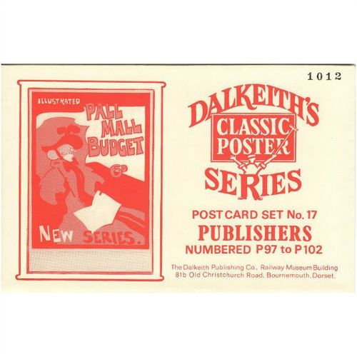 6 Dalkeith Classic Poster Postcards PUBLISHERS Lippincott Lamson Pall Mall etc