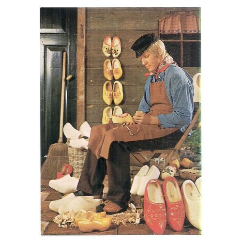 CLOG MAKER, Holland postcard =