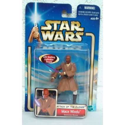 STAR WARS ' AOTC ' MACE WINDU .. Geonosian Rescue (blue carded)