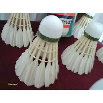 Vintage Made in USA Sportcraft Tourney Badminton Shuttlecocks in Cardboard Tube