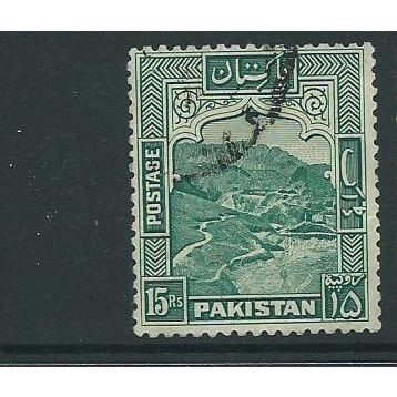 Pakistan stamps sg42 15r sg 42 perf 12 used