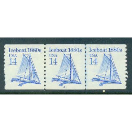 2134 14c Iceboat Very Fine MNH Dry Gum PNC 2/3 W0404