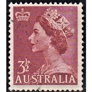 AUSTRALIA, 1956 3.5d QEII, SG 262a (Scott #292), used