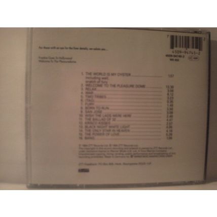FRANKIE GOES TO HOLLYWOOD-WELCOME TO THE PLEASUREDOME(1985)-CD ALBUM 1994 1DISC