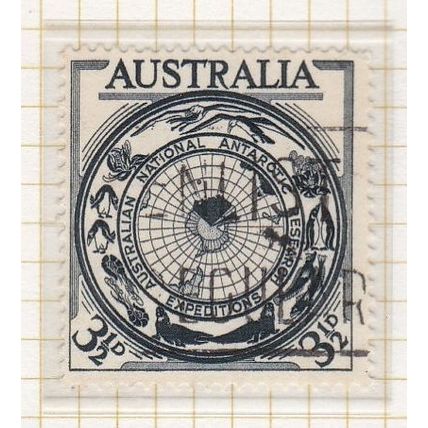 Australia: 1954 Antarctic Research Expeditions. 3½d FU Stamp. Ref: S0640