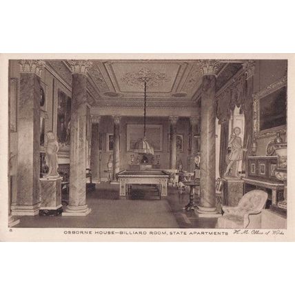 Osborne House Billiard Room State Apartments Isle Of Wight Old Postcard
