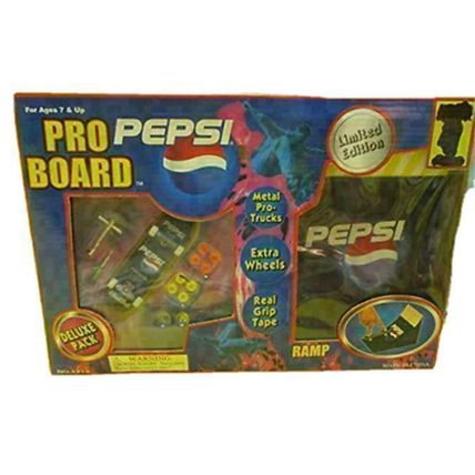Vintage Pepsi Toy Pro Skateboard Kit with Ramp Deluxe Pack
