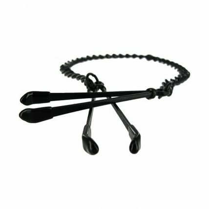 Reign Noir Black Nipple Tweezer Clip On Nipples Body Chain Master Sub Dom Slave