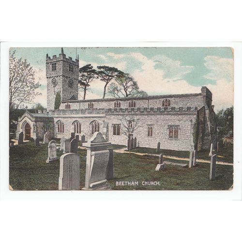 Beetham Church Cumbria 1913 Postcard