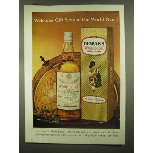 1965 Dewar's Scotch Ad - Welcome Gift World Over