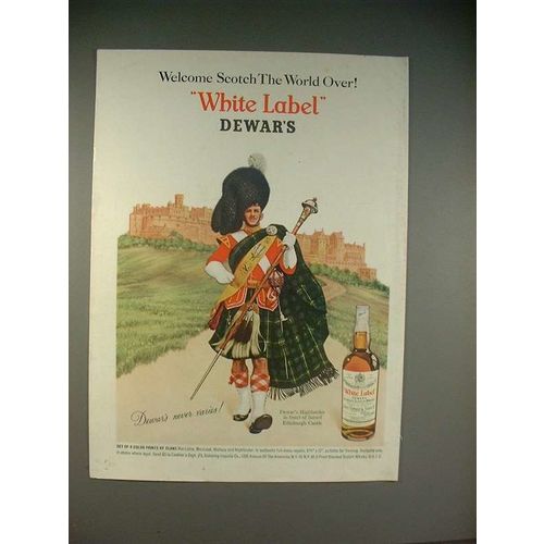 1965 Dewar's White Label Scotch Ad - Edinburgh Castle