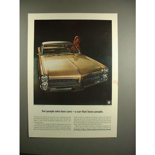 1967 Pontiac Le Mans Hardtop Coupe Car Ad - For People
