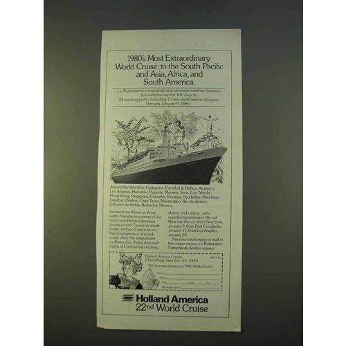 1979 Holland America S.S. Rotterdam Cruise Ad