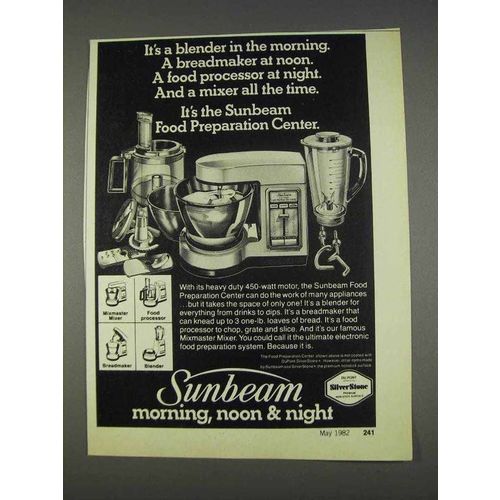 1982 Sunbeam Food Preparation Center Ad - It's A