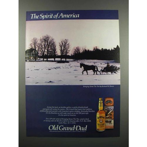 1983 Old Grand-Dad Bourbon Ad - Art by Richard W. Brown