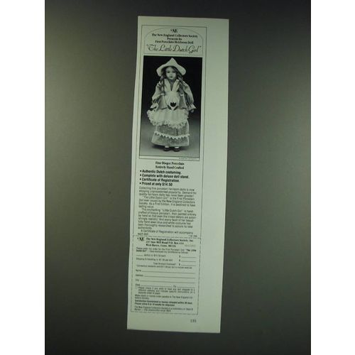 1987 The New England Collectors Society Little Dutch Doll Ad - The New England