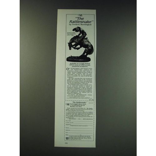 1987 The New England Collectors Society The Rattlesnake by Frederic Remington