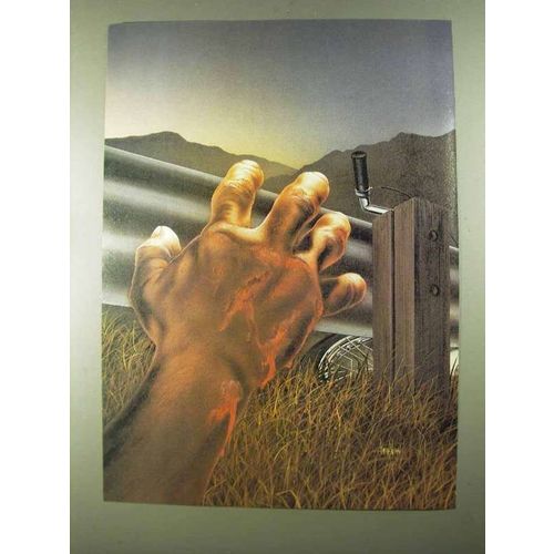 1988 David Mann Illustration - Guard Rail