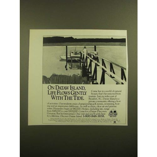 1988 Dataw Island, SC Ad - Life Flows Gently With the Tide