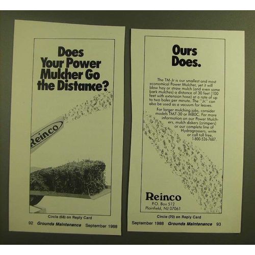 1988 Reinco Mulcher Ad - Does Your Power Mulcher Go the Distance?