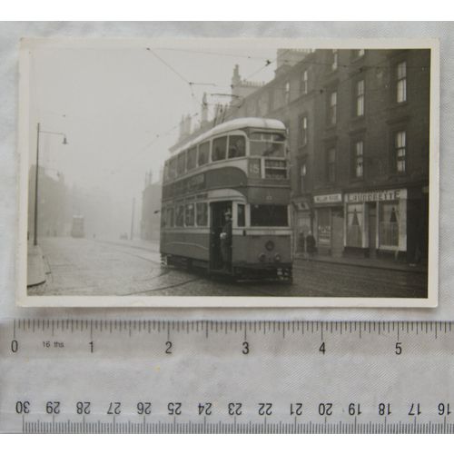 Photo Glasgow Tram no.1224 at Whitevale in 1957
