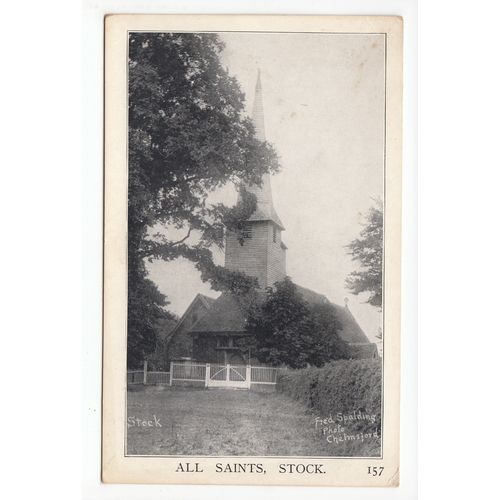 All Saints Church Stock Postcard Essex Publisher Fred Spalding